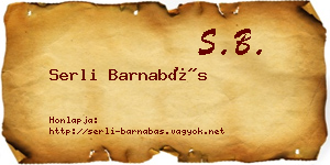 Serli Barnabás névjegykártya